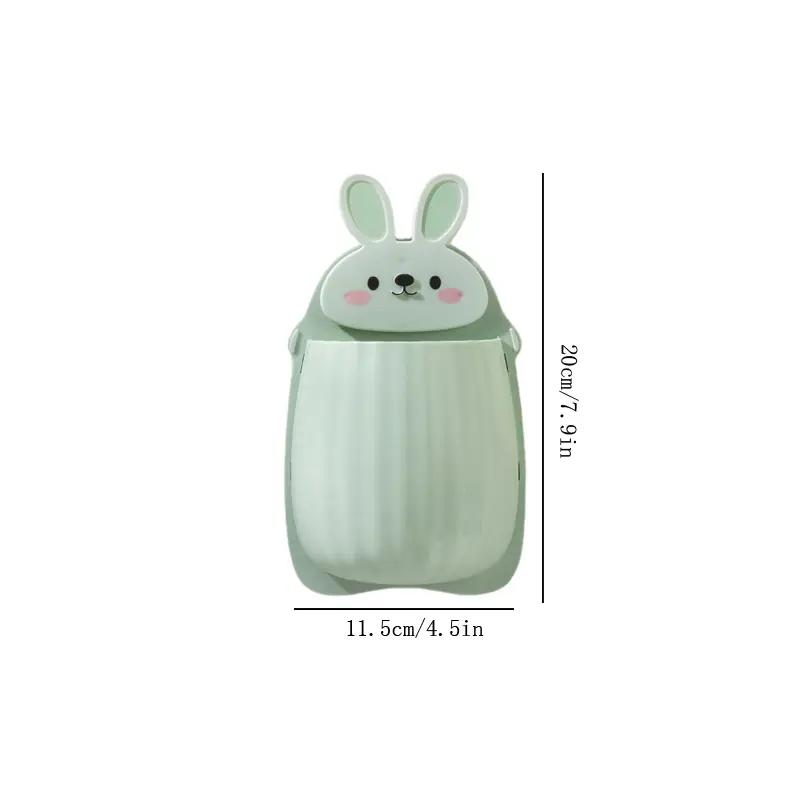 1PCS Cartoon Rabbit Storage Rack Dormitory Bathroom Makeup Tool Organizer Toothbrush Bedside Wall Mounted Storage Box