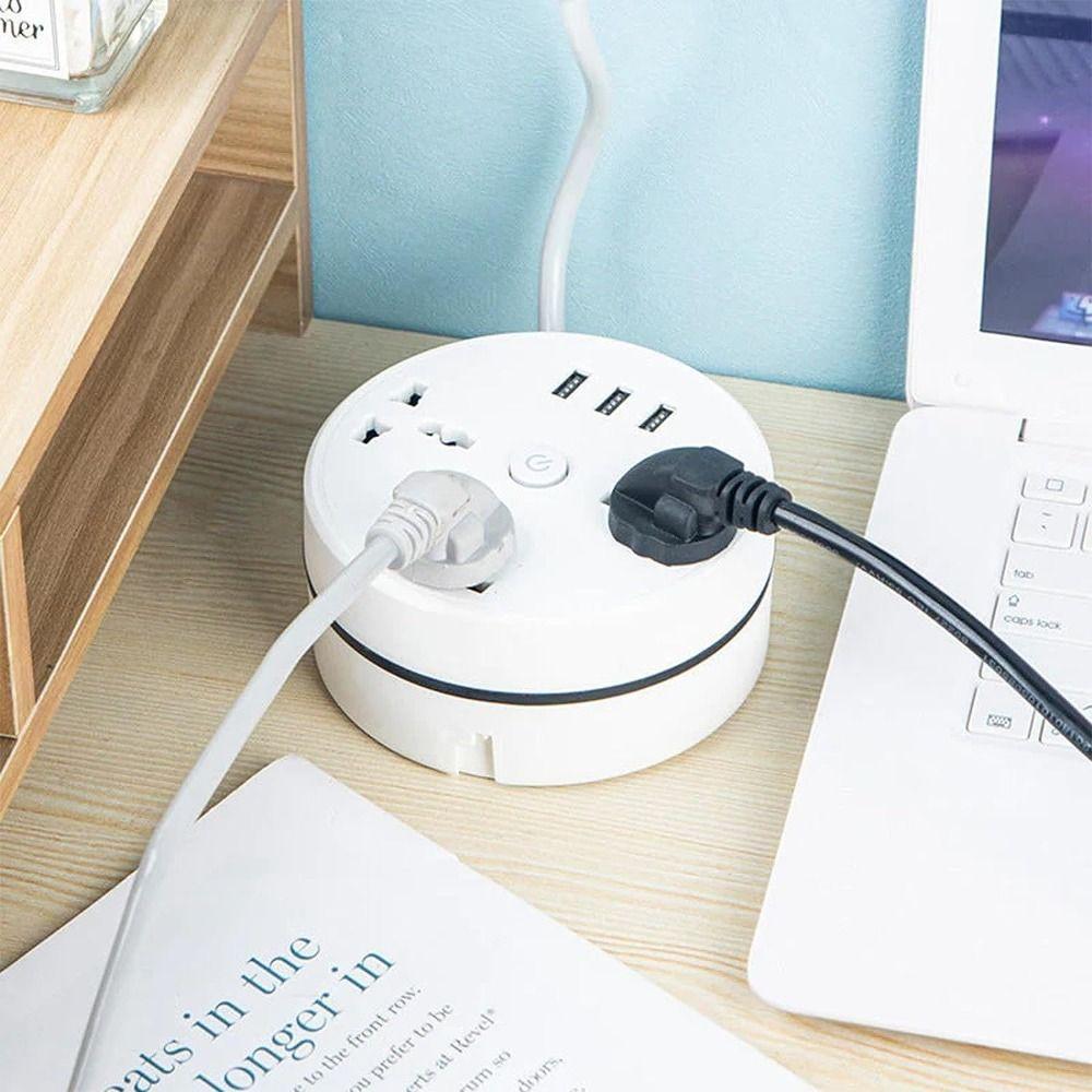 ABS Universal Power Strip LED Light Extension Socket Portable Power Strip Plug  Travel