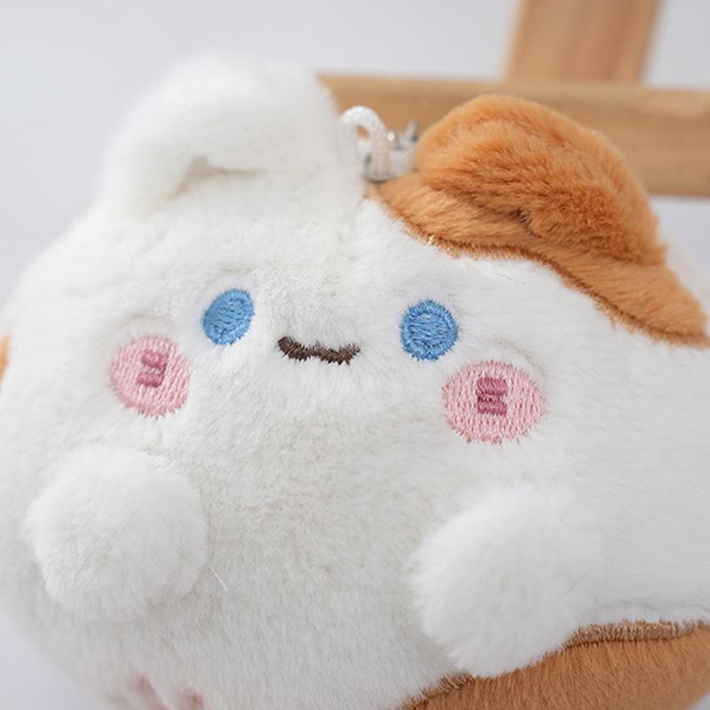 Kawaii Long Tail Cat Plush Doll Pendant Cute Soft Stuffed Keychain High Quality Lovely Gift Bag Decoration Car Key Accessories