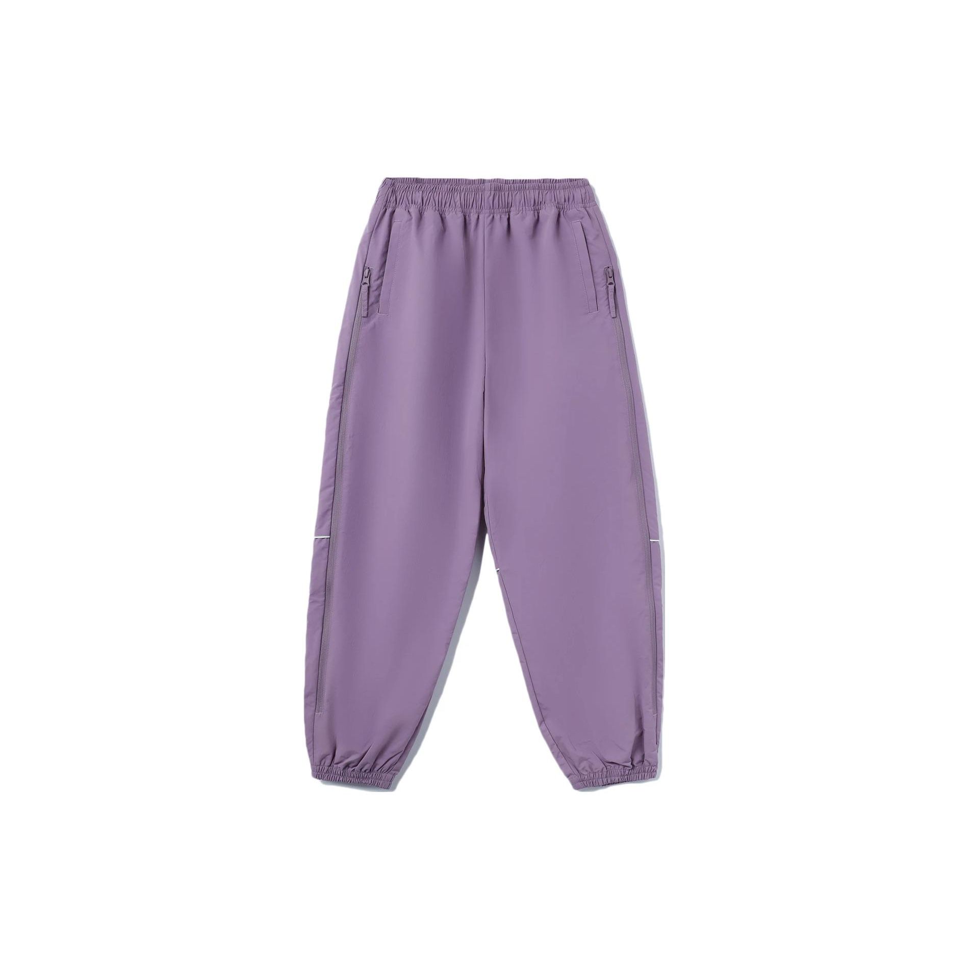 

Li Ning Sports Fashion Series Однотонные джоггеры средней посадки с манжетами, свободного кроя, вязаные, женские, туманно-пурпурные AYKR442-3 S