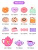 Children's Tea Party Set 27 Pcs Kitchen Role Play Pretend Teapot Teacup Dessert Cake Toy Girl Christmas Gift