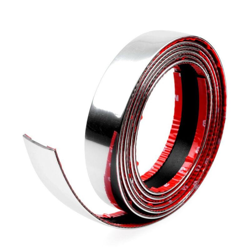 100" Car Bumper Door Edge Lip Guard Chrome Decor Protector Moulding Trim Strip