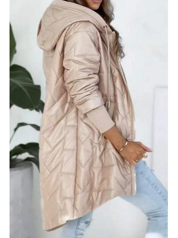 Women's 2024 Autumn/Winter Hooded Loose-Fit Cotton Jacket Coat