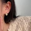 Women's Geometric Oval Irregular Bean Stud Earrings - Niche Design