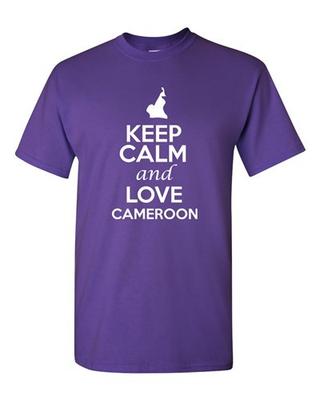 Keep Calm And Love Cameroon Country Nation Patriotic Novelty Adult T-Shirt Tee Unisex T-Shirt