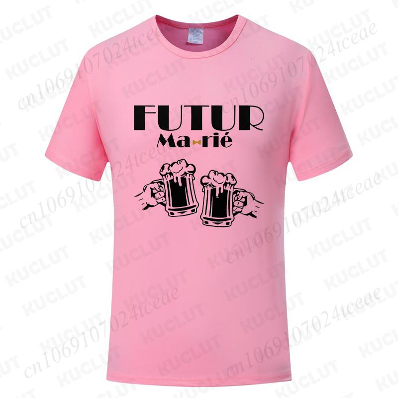 French Beer Graphic Wedding Tops Evg Team Future Groom Man Short Sleeve Tees Boyfriend Single Farewell Bachelor Party Tshirt