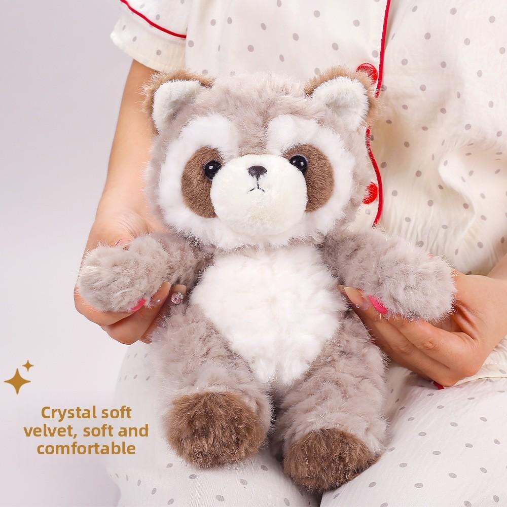 Elephant Raccoon Rabbit Bear Plush Animal Toy With Polyester Fiber Filling For Kids Sleep Aid