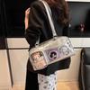 New Y2K Cute Ita Bag Large Capacity Fashion Shoulder Bag Lolita Girls Transparent Cosplay Underarm Bag DIY Badge Display Handbag