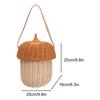 Small Rattan Storage Basket Hand Woven Decorative Acorn Shaped Basket Bag for Photography Props Household