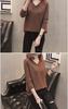 Grcemlvfe Knit Long Solid Loose Plus Sizes Stretch Solid School Women's Sweater, Sleeve, V-Neck, Color, Ribbed, Stretch, Fit, Available, Slimming,