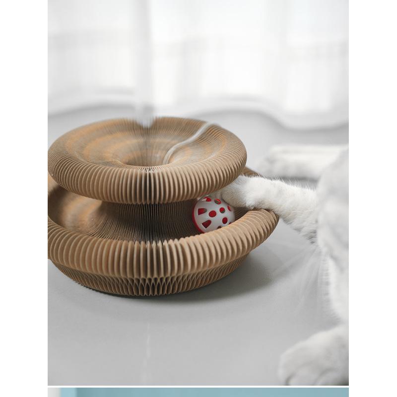 Organ cat scratching board cat toy with bell cat claw grinder cat climbing frame corrugated paper scratch-resistant cat nest