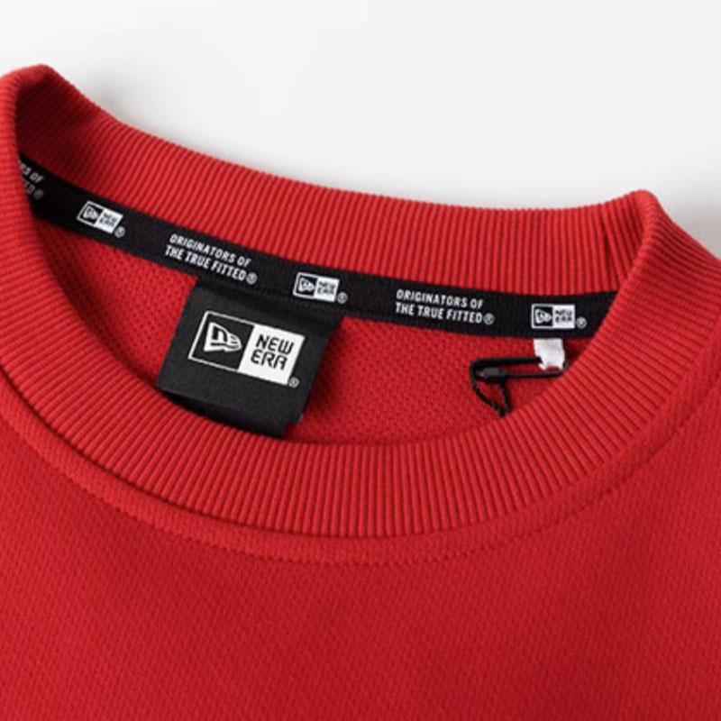 New Era X MLB New York Yankees Letter Print Crewneck Long Sleeve Pullover American Sweatshirt Unisex sweatshirt Red 13546502
