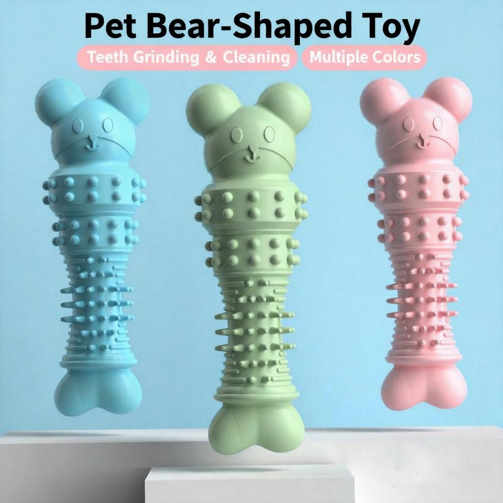New Cute Bear Shaped Cat and Dog Chew Toys Chew Resistant Grind and Clean Teeth Pet Supplies