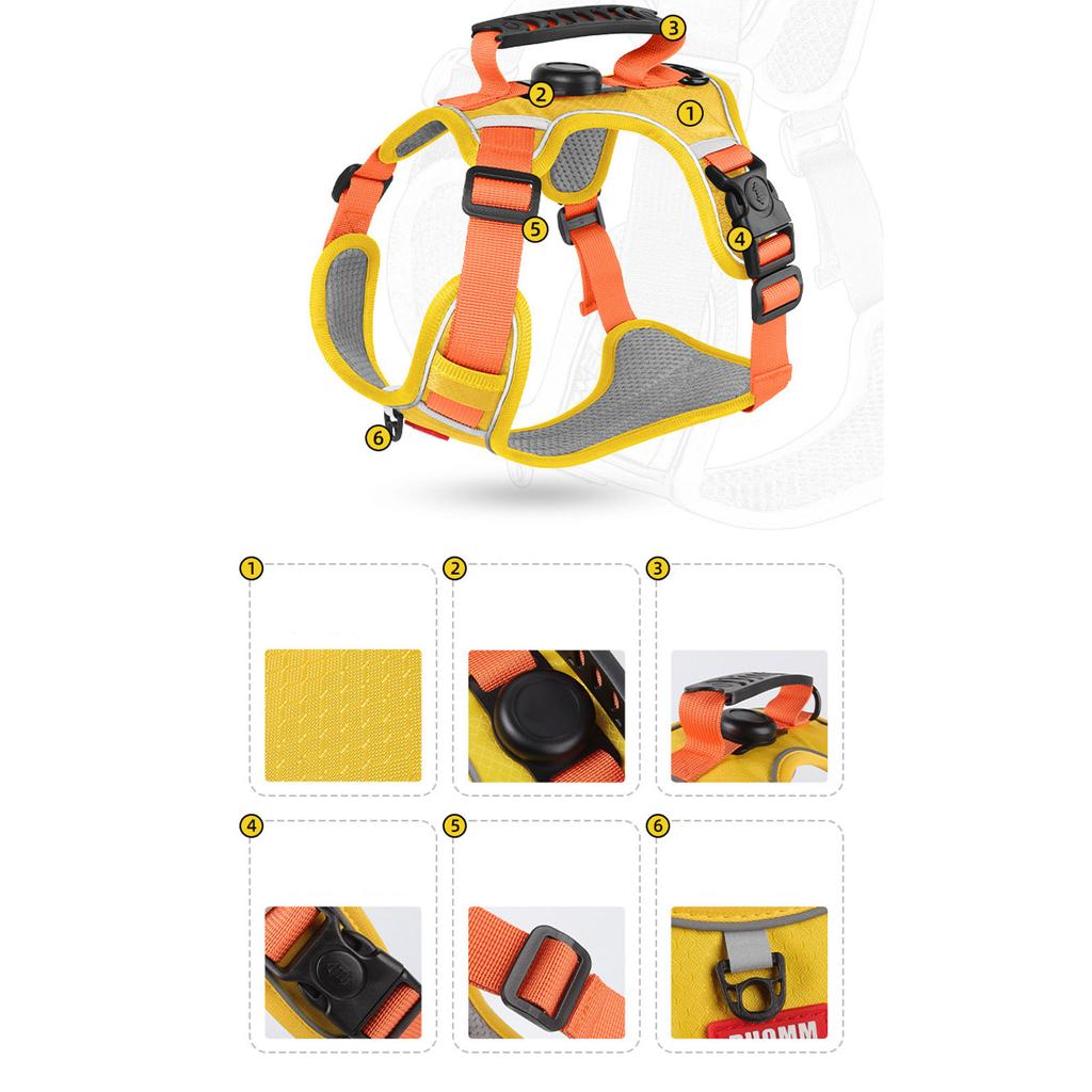 Reflective Dog Leash & Set Explosion-Proof -Absorbing Puppy Vest with Locator Slot Pet Supplies
