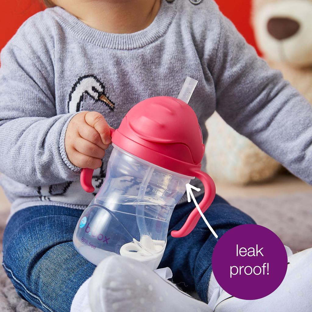 b.box Leak-Proof Straw Mug, Drink from Any Angle, Baby Gift [Authentic b.box Product] [Sippy Cup] (Ocean, 1 Cup)