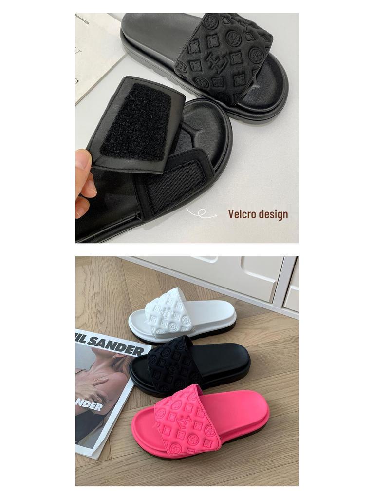 Women's 2024 Summer Velcro Platform Sandals: Thick-Soled, Soft, Non-Slip, All-Match Outdoor Niche Style