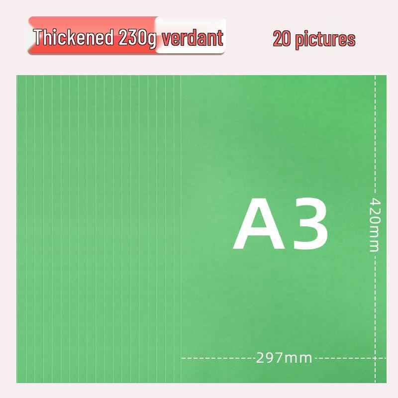 Yuanhao A3 Thick Colored Cardstock, 230g for Kindergarten & Elementary School Crafts