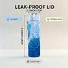 1PC Blue Jellyfish Coral Ocean Scene Print 750ml Color Plastic Sports Water Bottle Leakproof Flip Straw Lid Suitable for Sports Office Home Use