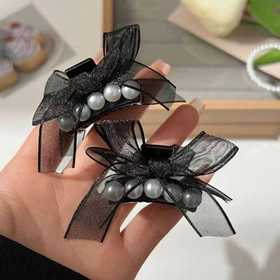 1/2 Stück Niedliche Perlen Schleife Kleine Haarklammer für Frauen Mädchen Süßer Haarschmuck Haarnadel Mini Haarspangen Haaraccessoires