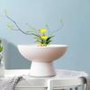 Round Ceramic Flowerpot Decorative Flower Bowl Multipurpose Centerpiece Floral Art Supplies for Study Room Desk Balcony