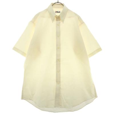 Kurzarm Button-Down-Hemd L offwhite Herren Gebraucht
