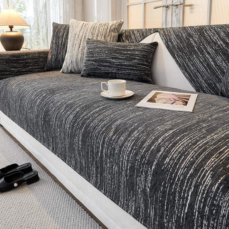 Sjönille Fire sesonger Universell Sofapute Nordisk Høykvalitets Sofatrekk Stoff Sklisikker Ryggstøtte Håndkle