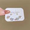 Pink Butterfly Tassel Pearl Stud Earrings Set for Women - High-End Luxury Jewelry