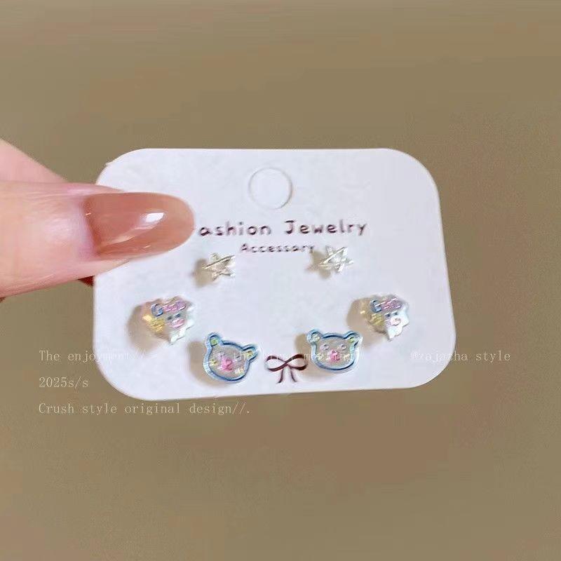 Pink Butterfly Tassel Pearl Stud Earrings Set for Women - High-End Luxury Jewelry