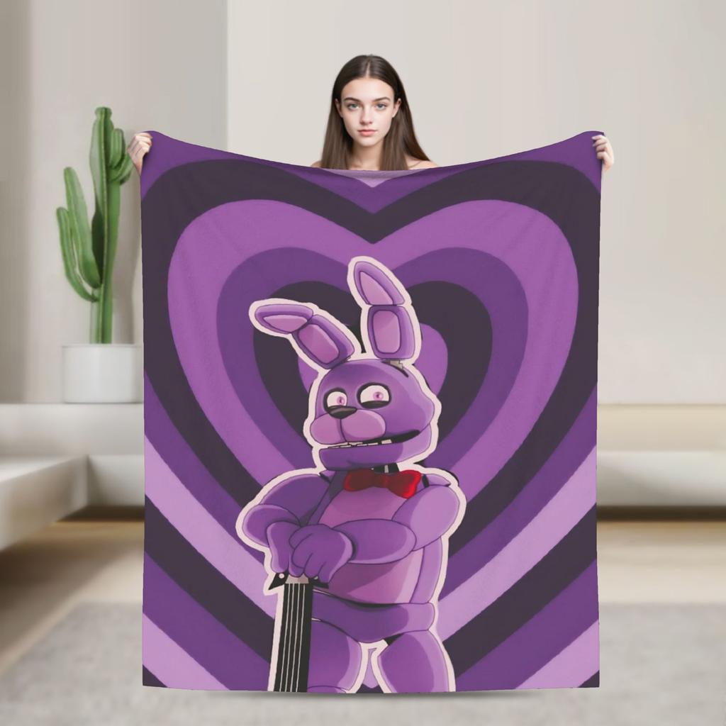 FNAF At Freddys Blankets Fleece Textile Decor Multi-function Lightweight Thin Throw Blanket for Bedding Travel Plush Thin Quilt