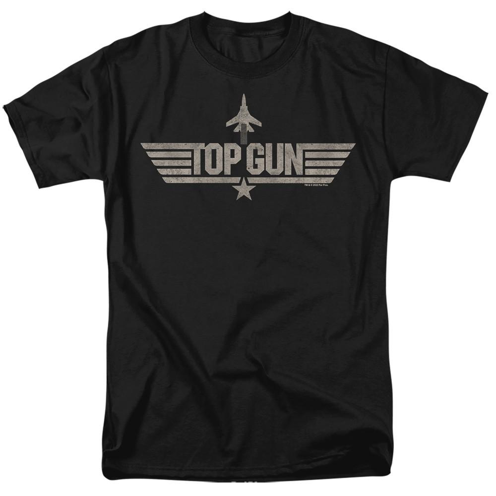 Top Gun - Monotoned Logo - Adult Unisex Short Sleeve T-Shirt - Black S