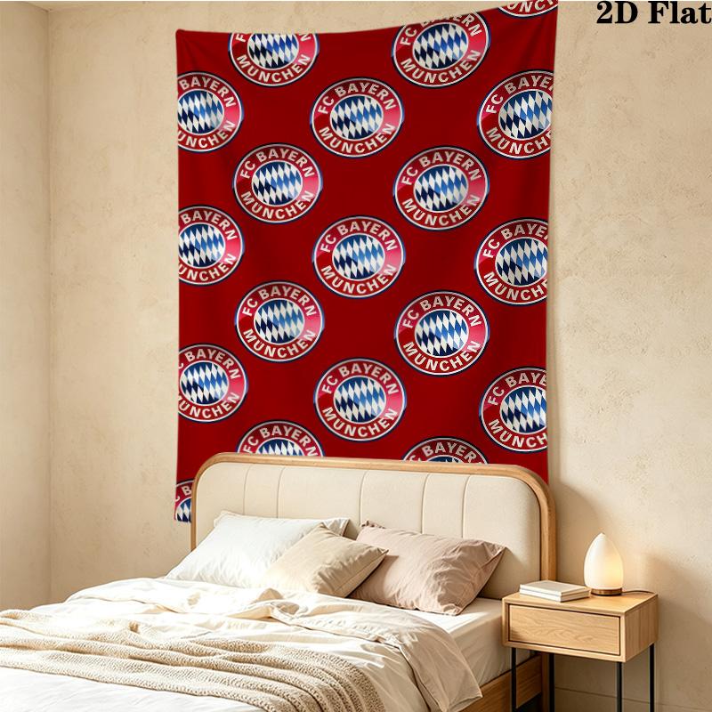 Fc Bayern Munich Wall Tapestry Aesthetic Wall Hanging Printed Fabric Blanket Decorative Tapestries For Bedroom Living Room Home Decor