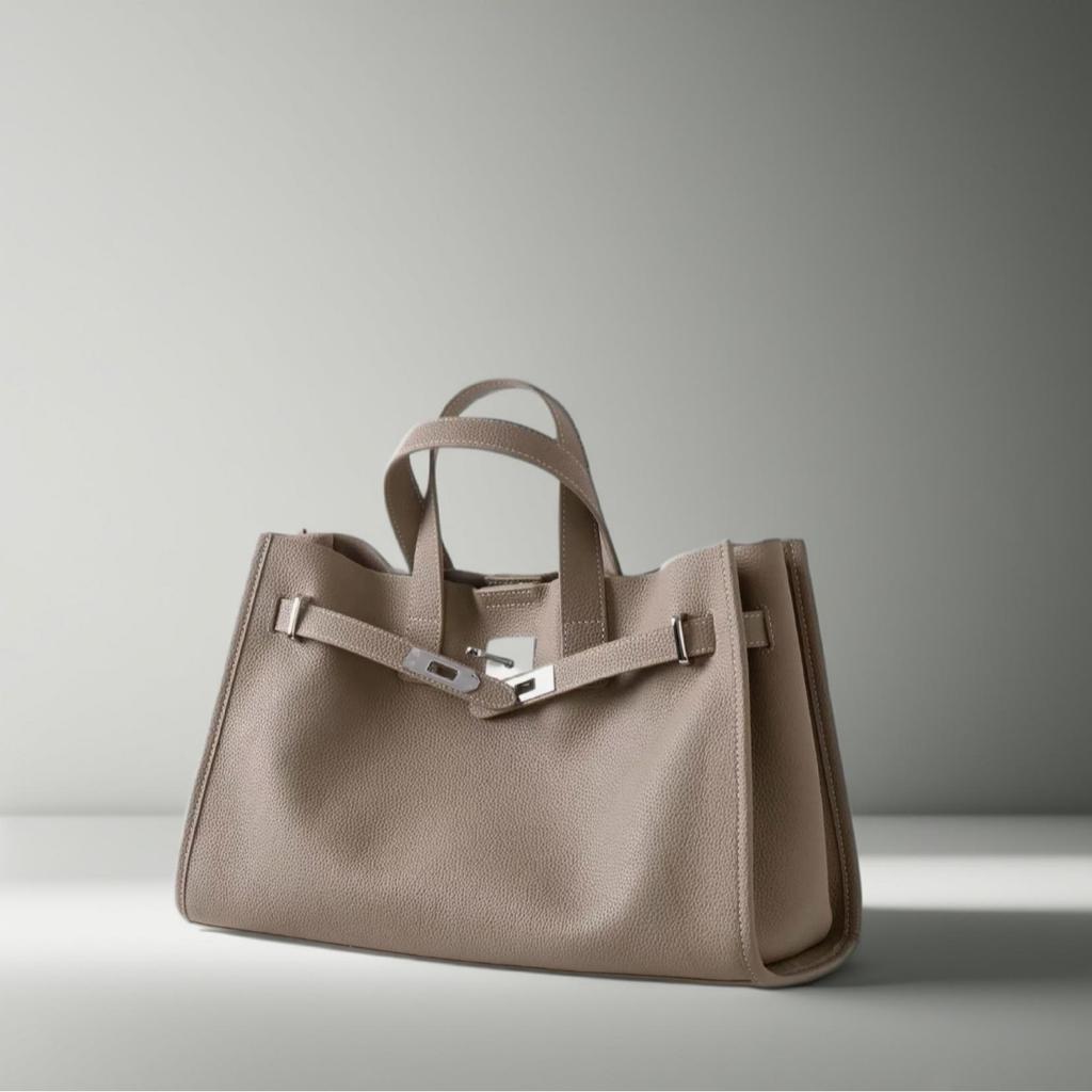 Horizontal Large First-layer TOGO Soft Cowhide Tote Bag Portable Shoulder Bag Women's Medieval Bag Large Capacity