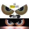 2Pcs Devil Eyes LED Car Headlight With Mini Projector Lens Turn Signal Lamp Bright Light