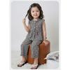 Sweet Little Girls Plaid Lace Vest Long Pants Two Piece Clothing Set