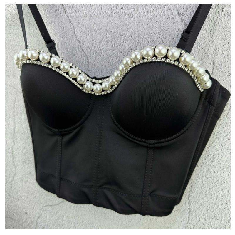 Summer Heavy-duty Beaded Chain Strapless Fishbone Strapless Tank Top Women's Outerwear Top Trendy Camis & Tank Tops