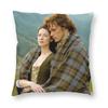Outlander Jamie And Claire Pillowcase Polyester Linen Velvet Pattern Zip Decor Pillow Case Bed