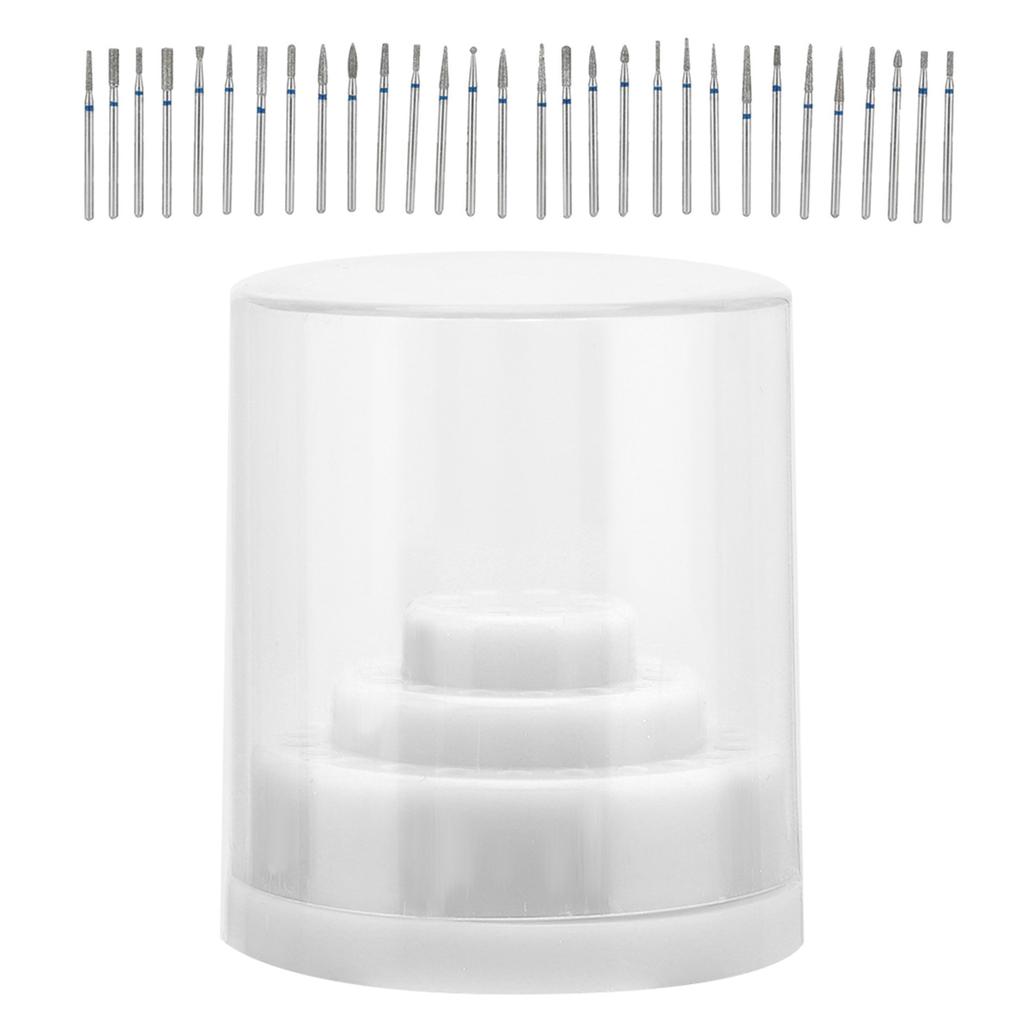 48 Fächer Nagelbohrer-Bit-Etui Halter Maniküre Werkzeug Organizer Displayständer Weiß