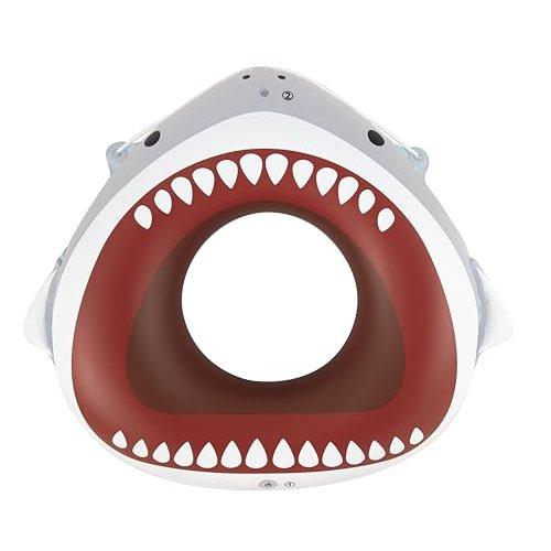 Livlight Tokyo Rosoku Inflatable Swim Ring 100cm Clear Rainbow Hibiscus ST Mark Approved Float