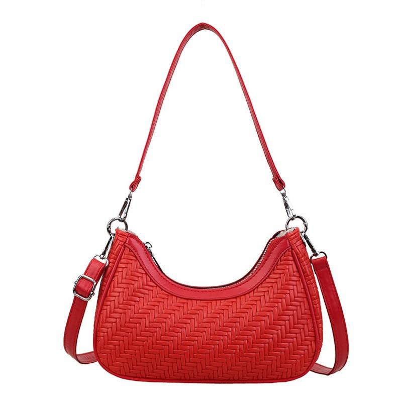 Woven Bag Women's Niche New Trendy Fashion Versatile Underarm Bag Women's Bag Lightweight Texture Single Shoulder Messenger Bag