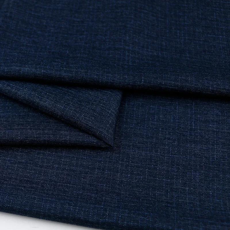 100x150cm Dark Patterned Thin Anti-wrinkle Suit Fabric for Clothes Vest Trousers Sewing Checkered Striped Cloth Black Blue