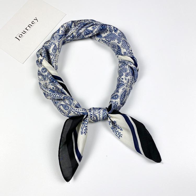Small Silk Scarf Women'S Season Small Square Scarf Summer Scarf Versatile Fashion Decoration Professional Small Scarf Tide