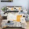 Cartoon Dog King Queen Duvet Cover Lovely Illustrated Pet Puppy bedding set  Animal Quilt Cover 2/3pcs Polyester Comforter Cover