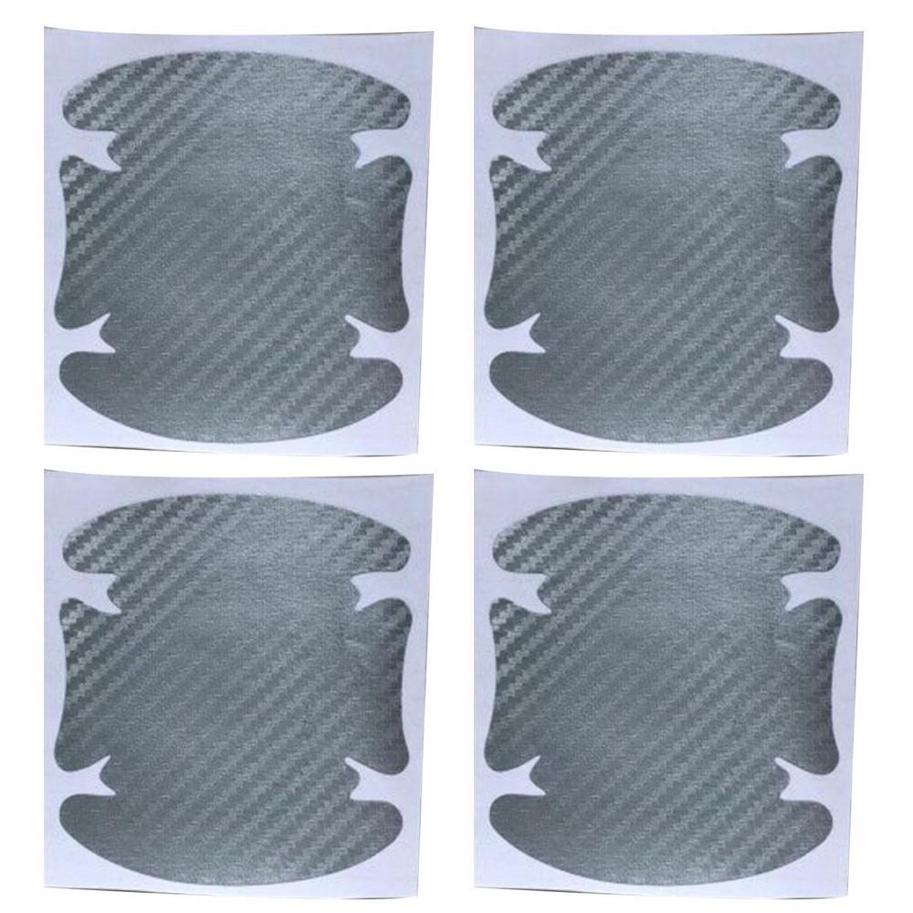 Carbon Fiber Car Stickers 4pcs Protective Carbon Fiber Cover Film Stickers Carbon Fiber Anti Scratches Door Handle Paint Cover