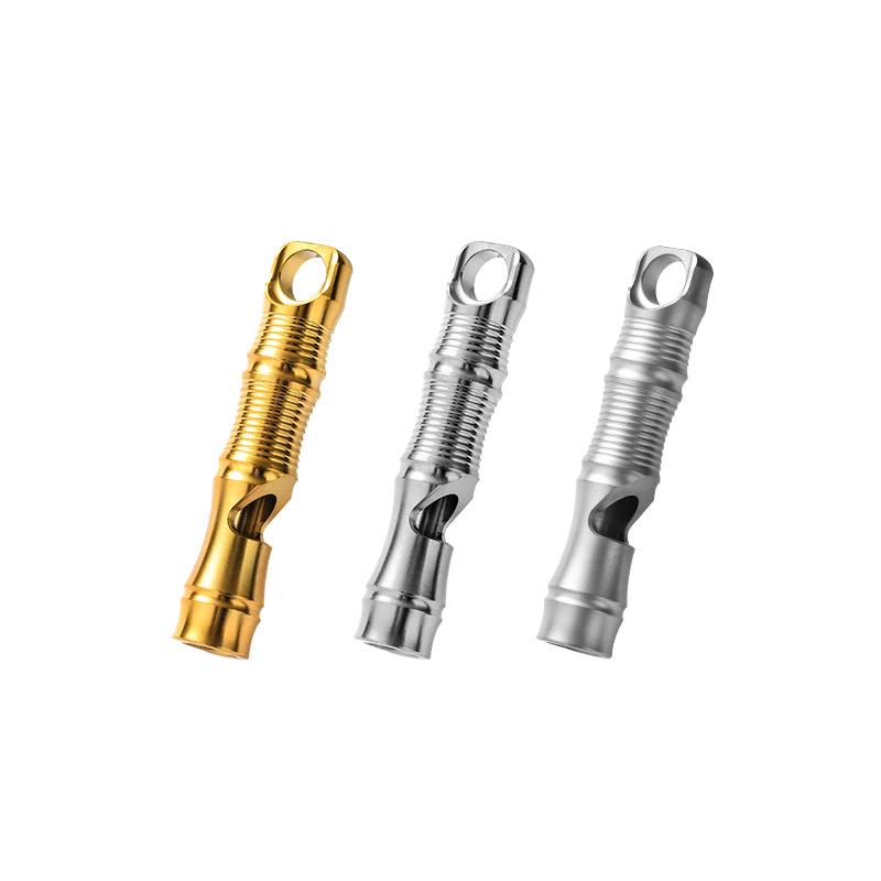 New Titanium Alloy EDC Survival Whistle for Outdoor Camping and Rescue