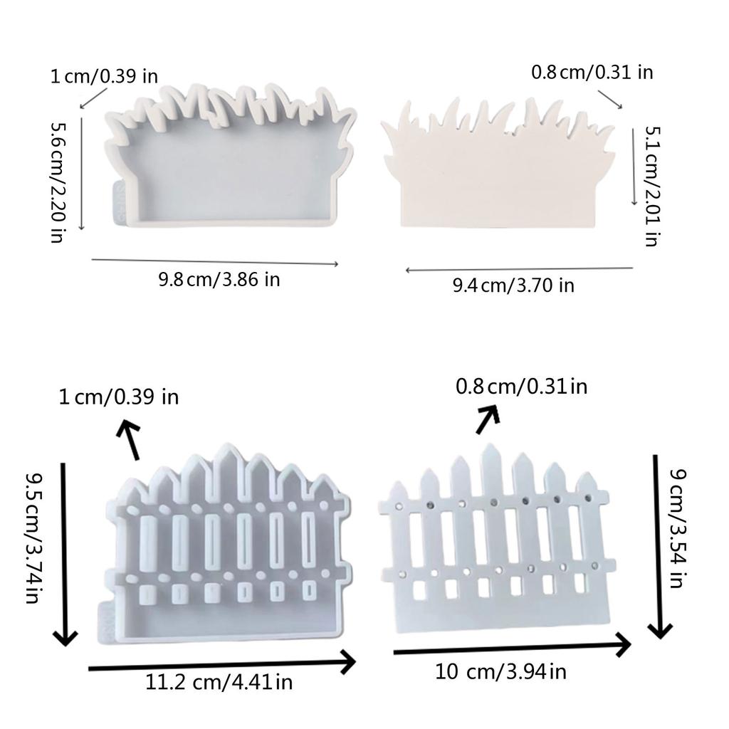 Fence Candle Holder Molds Lawn Silicones Molds Birds Candle Holder Molds for Making Tealight Holder Art Craft Project