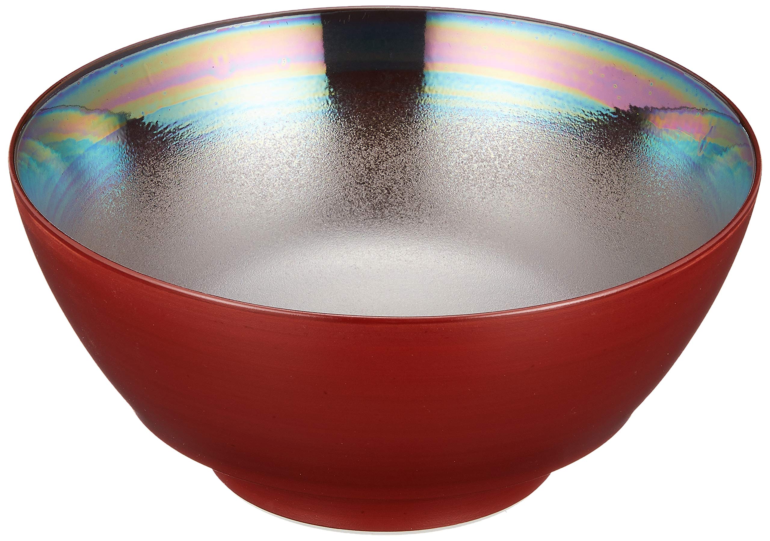 Arita ware, Tasei Kiln,  The Ultimate Ramen Bowl,  Vermilion Lacquer Nanban Pearl Finish, Approx. 18cm Diameter x 8cm Height, Ceramic Ramen Bowl, Perf
