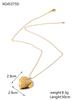 CARLIDANA Irregular Texture Heart Love Zircon Pendants for Stainless Steel Gold Plated Fashion Jewelry Necklace for Women
