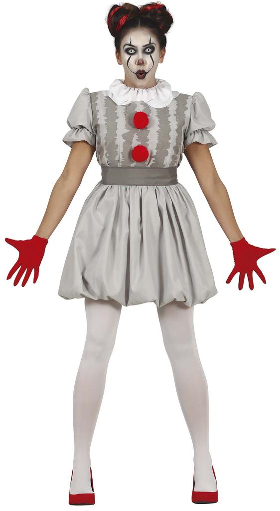 Gray Clown Halloween Costume 42-44