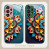 Abstract Flower Green For Samsung Galaxy S23 U Ltra 24 Plus S20 21 FE S25 Ultra A70 A72 73 51 52 53 Tempered Glass Phone Case