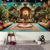 1pc Moroccan-themed party background banner featuring vibrant colors and an exotic style. Made of polyester